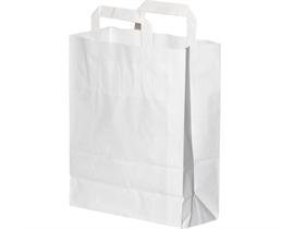 PAPIERTRAGETASCHEN UNBEDRUCKT WEISS  220 + 110 x 280 cm, weiss, unbedruckt