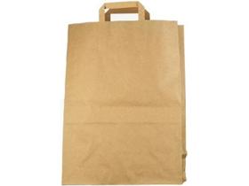 PAPIERTRAGETASCHEN BRAUN  32 + 17 x 43 cm, braun, unbedruckt