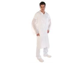 BESUCHERKITTEL  PE 20 my, weiss, 120 cm lang