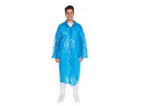 BESUCHERKITTEL  PE 20 my, blau, 120 cm lang