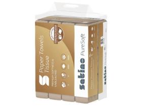 FALTHANDTUECHER 2-LAGIG  24 x 21 cm, beige, V-Falz, Recycling