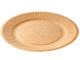 PAPPTELLER BRAUN  rund, &oslash; 23 cm, mit Fettbarriere