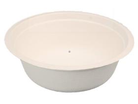 SALATSCHALE BAGASSE  &oslash; 17.5 cm, H&ouml;he: 6.5 cm, 950 ml, weiss