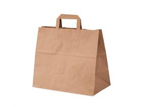 PAPIERTRAGETASCHEN BRAUN  260 + 180 x 260 mm, braun, unbedruckt
