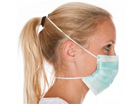 MUNDSCHUTZ UEBER KOPF  Mundschutz, PP-Vlies, 3-lagig, Kofpgummi