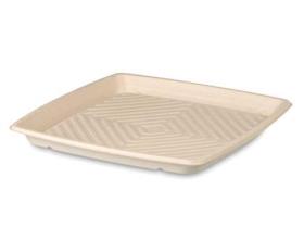 SERVIERPLATTE BAGASSE  261 x 261 x 28 mm, natur