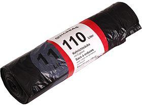 ABFALLSAECKE QUICK-BAG  110Lt. 730 x 1030 +60 mm grau m. Zugband