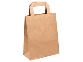 PAPIERTRAGETASCHEN BRAUN  22 + 10 x 36 cm, unbedruckt