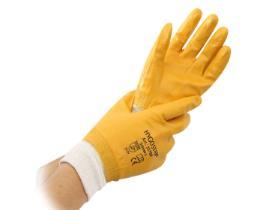 ARBEITSHANDSCHUHE GRIP SUPER  26 cm, gelb-weiss, Baumwoll-Trikot