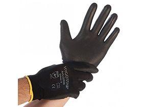 HANDSCHUHE NYLON GETAUCHT  23 cm, BLACK ACE, schwarz, S