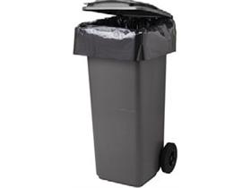 ABFALLSAECKE  240Lt. 520/470 x 1200 mm, 75 my, schwarz