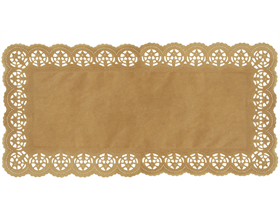 TORTENSPITZEN ECKIG  33.5 x 26 cm, eckig, braun