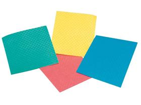 TUECHER SCHWAMMTUECHER MEIKO  Schwammt&uuml;cher feucht, gelb, 18 x 20 cm