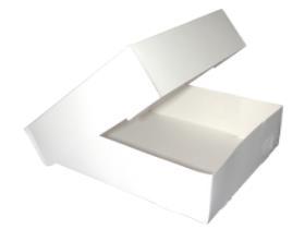 TORTENSCHACHTEL  16 x 16 x 5 cm, weiss