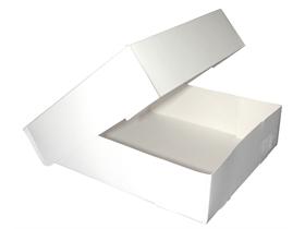 TORTENSCHACHTEL  33 x 33 x 5 cm, weiss