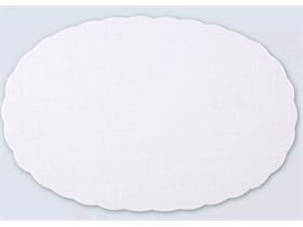 PLATTENPAPIERE  16 x 24 cm, oval , hochweiss