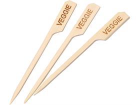 FINGERFOODSPIESS  9 cm, aus Bambus, FLAG "VEGGIE"
