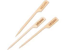 FINGERFOODSPIESS  9 cm, aus Bambus, FLAG "VEGAN"