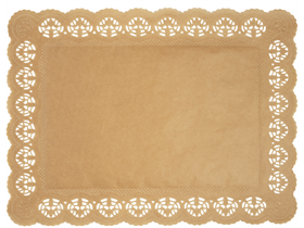 TORTENSPITZEN ECKIG  40 x 30 cm, eckig, braun