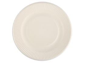 TELLER BAGASSE  rund, &Oslash; 25.4 cm, Zuckerrohr, weiss