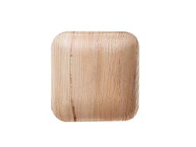 TELLER PALMBLATT  quadratisch, 18 x 18 cm, H&ouml;he 2 cm