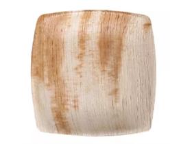 TELLER PALMBLATT  quadratisch, 15 x 15 cm, H&ouml;he 1.8 cm