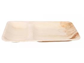 TELLER PALMBLATT  2-teilig, 27.5 x 17.5 cm, H&ouml;he 2.5 cm