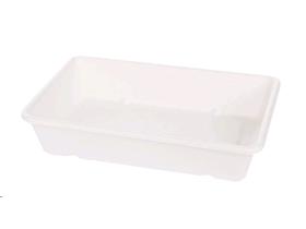 SCHALE BAGASSE  rechteckig, 1200 ml, weiss