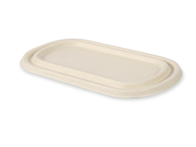 DECKEL ZU MENUESCHALE EIN UND ZWEITEILIG  aus Bagasse, 236 x 140 x 15 mm