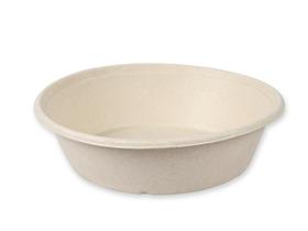 SALATSCHALE BAGASSE  &oslash; 19.4 cm, H&ouml;he: 5.2 cm, 900 ml, natur