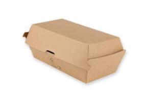 SANDWICHBOX KARTON  aus braunem Karton, 175 x 89 x 84 mm