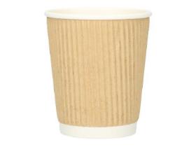 KAFFEEBECHER RIFFEL  2 dl, Neutraldruck, 2-wandig, geriffelt