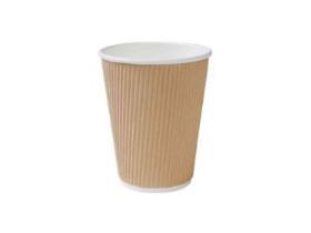 KAFFEEBECHER RIFFEL  3 dl, Neutraldruck, 2-wandig, geriffelt