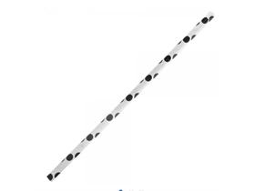 TRINKHALME PAPIER  schwarz, gerade, &oslash; 6 mm, L&auml;nge 197 mm