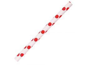 TRINKHALME PAPIER  rot gep., gerade, &oslash; 8 mm, L: 130 mm
