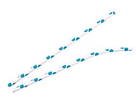 TRINKHALME PAPIER  hellblau/weiss, mit Knick, &oslash; 6 mm