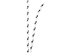 TRINKHALME PAPIER  schwarz/weiss, mit Knick, &oslash; 6 mm