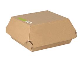 HAMBURGERBOX KARTON  aus braunem Karton, 98 x 95 x 66 mm