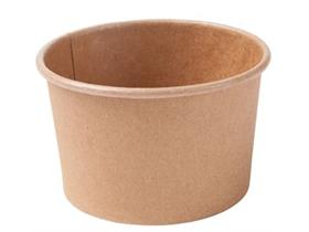 FEINKOSTBECHER KARTON  braun, rund, &oslash; 120 mm, 500 ml