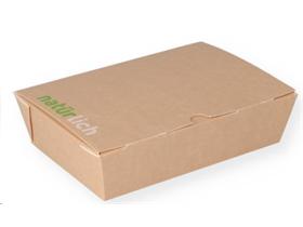 LUNCHBOX KARTON  aus brauner Wellpappe, 168 x 118 x 45 mm