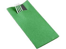 BESTECKTASCHE AIRLAID  40 x 40 cm, Basic dunkelgr&uuml;n