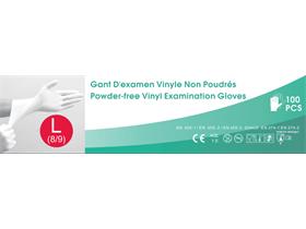 HANDSCHUHE VINYL  Einmalhandschuhe, Grösse L, puderfrei