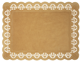 TORTENSPITZEN ECKIG  46 x 36 cm, eckig, braun