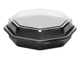 SALATBOX OCTAVIEW  1400 ml, 230 x 230 x 80 mm, schwarz