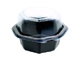 SALATBOX OCTAVIEW  370 ml, 115 x 115 x 60 mm, schwarz