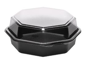 SALATBOX OCTAVIEW  1650 ml, 190 x 190 x 80 mm, schwarz