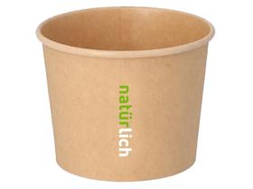 EISBECHER KARTON  aus braunem Kraftpapier, rund, 390 ml