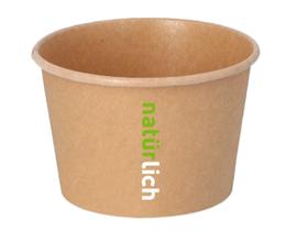 EISBECHER KARTON  aus braunem Kraftpapier, rund, 200 ml