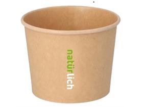 EISBECHER KARTON  aus braunem Kraftpapier, rund, 290 ml