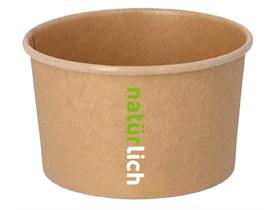 EISBECHER KARTON  aus braunem Kraftpapier, rund, 520 ml